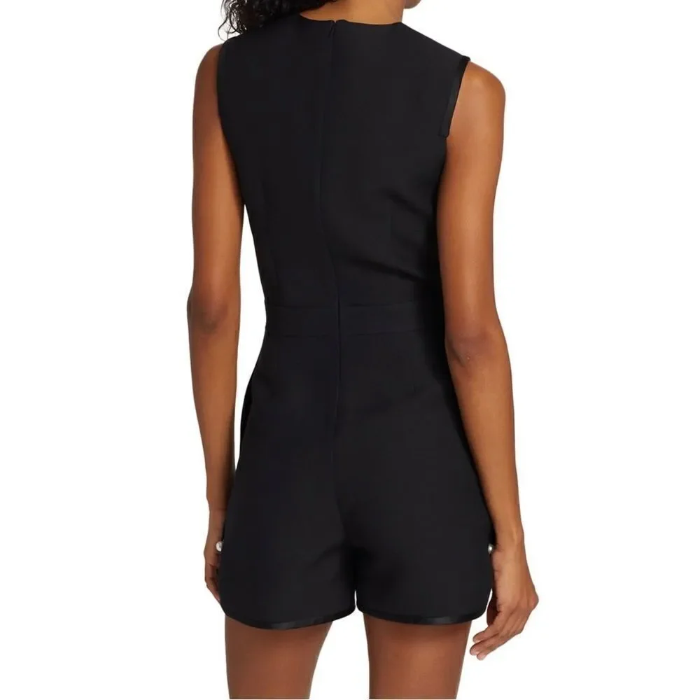 Adam Lippes Wool-Silk Sleeveless Romper size 6